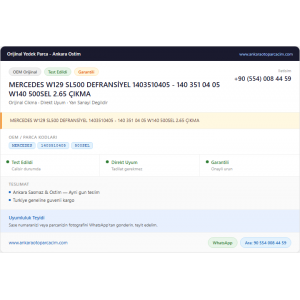 MERCEDES W129 SL500 DEFRANSİYEL 1403510405