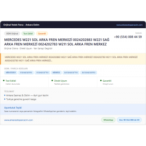 MERCEDES W221 SOL ARKA FREN MERCEDES W221 SOL ARKA FREN