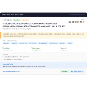 MERCEDES W210 E200 DİREKSİYON POMPASI