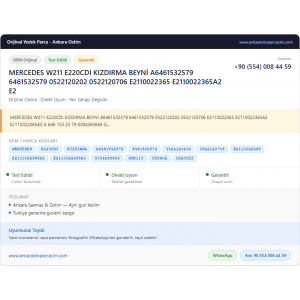 MERCEDES W211 E220CDI KIZDIRMA BEYNİ MERCEDES W211 E220CDI KIZDIRMA BEYNİ