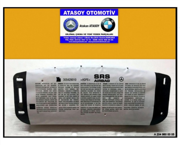 MERCEDES W204 YOLCU AİRBAĞİ A2048601200