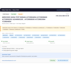 MERCEDES W204 TEYP EKRANI A1729004004