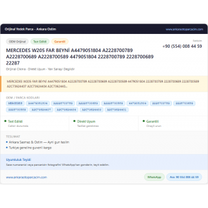 MERCEDES W205 FAR BEYNİ A4479051804