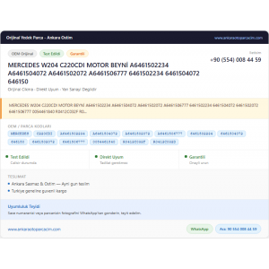 MERCEDES W204 C220CDI MOTOR BEYNİ