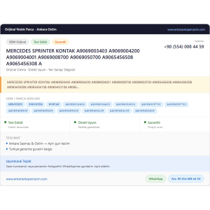 MERCEDES SPRINTER KONTAK A9069003403 A9069004200