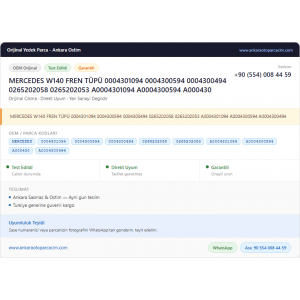 MERCEDES W140 FREN TÜPÜ 0004301094