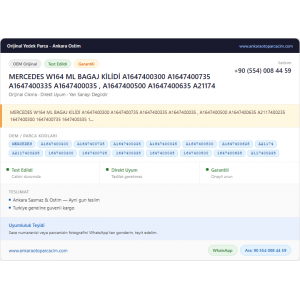 MERCEDES W164 ML BAGAJ KİLİDİ