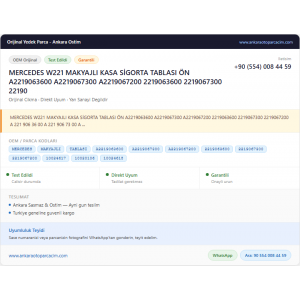 MERCEDES W221 MAKYAJLI KASA SİGORTA MERCEDES W221 MAKYAJLI KASA SİGORTA