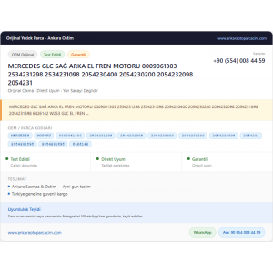 MERCEDES GLC SAĞ ARKA EL
