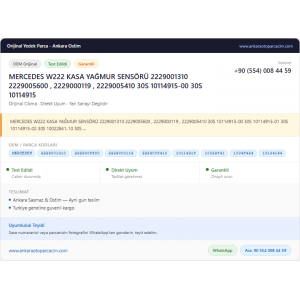 MERCEDES W222 KASA YAĞMUR SENSÖRÜ