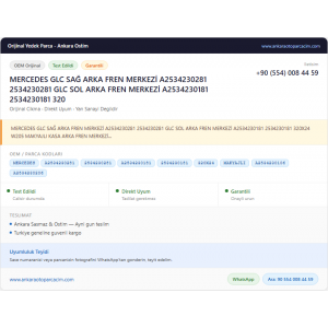 MERCEDES GLC SAĞ ARKA FREN MERCEDES GLC SAĞ ARKA FREN