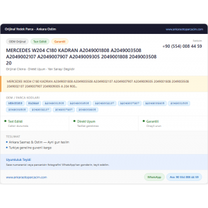 MERCEDES W204 C180 KADRAN A2049001808 MERCEDES W204 C180 KADRAN A2049001808