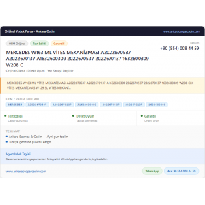 MERCEDES W163 ML VİTES MEKANİZMASI