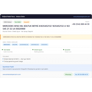 MERCEDES W163 ML KOLTUK BEYNİ MERCEDES W163 ML KOLTUK BEYNİ