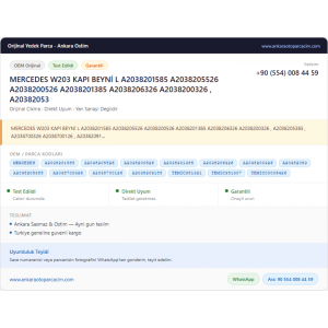 MERCEDES W203 KAPI BEYNİ L MERCEDES W203 KAPI BEYNİ L