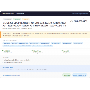 MERCEDES CLA DİREKSİYON KUTUSU A2464604701