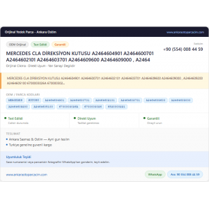 MERCEDES CLA DİREKSİYON KUTUSU A2464604901