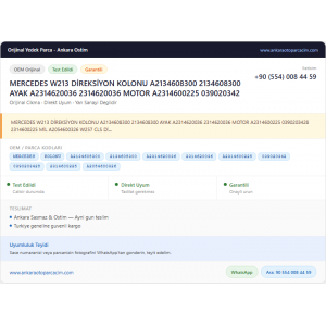 MERCEDES W213 DİREKSİYON KOLONU A2134608300