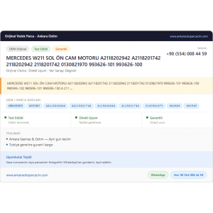 MERCEDES W211 SOL ÖN CAM