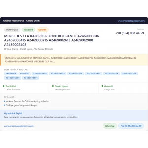 MERCEDES CLA KALORİFER KONTROL PANELİ