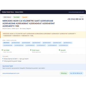 MERCEDES W209 CLK KİLOMETRE SAATİ