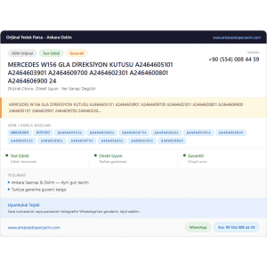 MERCEDES W156 GLA DİREKSİYON KUTUSU MERCEDES W156 GLA DİREKSİYON KUTUSU