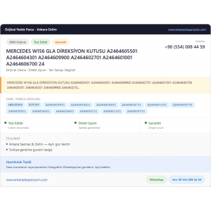 MERCEDES W156 GLA DİREKSİYON KUTUSU MERCEDES W156 GLA DİREKSİYON KUTUSU