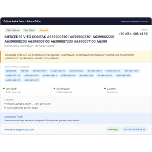 MERCEDES VİTO KONTAK A6399005501 A6399002301