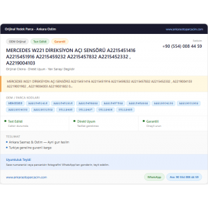 MERCEDES W221 DİREKSİYON AÇI SENSÖRÜ