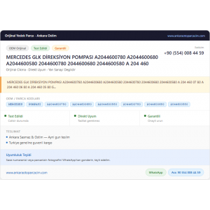 MERCEDES GLK DİREKSİYON POMPASI A2044600780