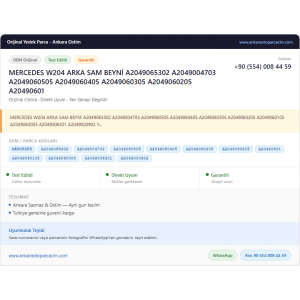 MERCEDES W204 ARKA SAM BEYNİ MERCEDES W204 ARKA SAM BEYNİ
