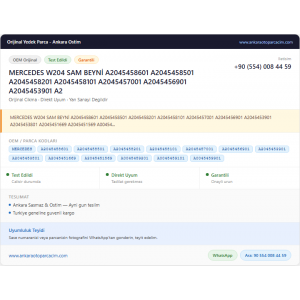 MERCEDES W204 SAM BEYNİ A2045458601 MERCEDES W204 SAM BEYNİ A2045458601