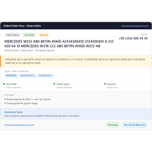 MERCEDES W212 ABS BEYİN AYAĞI