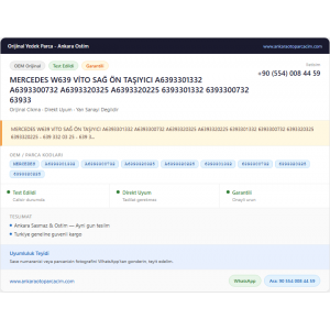 MERCEDES W639 VİTO SAĞ ÖN
