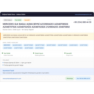 MERCEDES GLK BAGAJ AÇMA BEYNİ