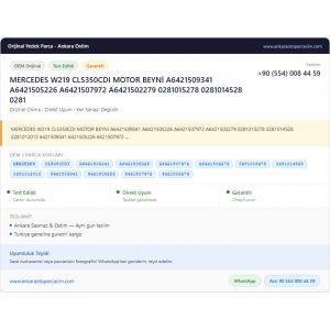 MERCEDES W219 CLS350CDI MOTOR BEYNİ