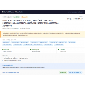 MERCEDES CLA DİREKSİYON AÇI SENSÖRÜ MERCEDES CLA DİREKSİYON AÇI SENSÖRÜ