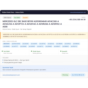 MERCEDES GLC EBC BASE BEYNİ MERCEDES GLC EBC BASE BEYNİ