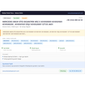 MERCEDES W639 VİTO EKSANTRİK MİLİ