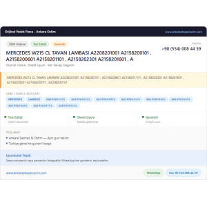 MERCEDES W215 CL TAVAN LAMBASI MERCEDES W215 CL TAVAN LAMBASI