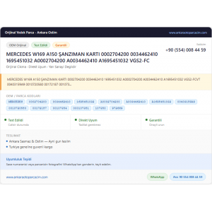 MERCEDES W169 A150 ŞANZIMAN KARTI MERCEDES W169 A150 ŞANZIMAN KARTI