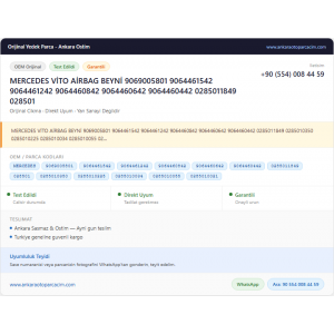 MERCEDES VİTO AİRBAG BEYNİ 9069005801 MERCEDES VİTO AİRBAG BEYNİ 9069005801