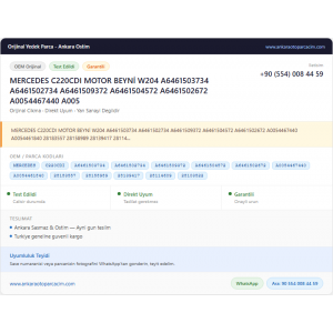 MERCEDES C220CDI MOTOR BEYNİ W204