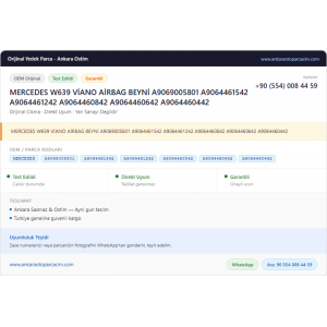MERCEDES W639 VİANO AİRBAG BEYNİ