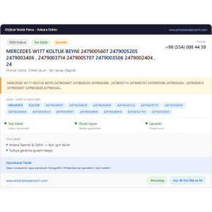 MERCEDES W177 KOLTUK BEYNİ 2479005607