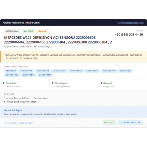 MERCEDES W222 DİREKSİYON AÇI SENSÖRÜ MERCEDES W222 DİREKSİYON AÇI SENSÖRÜ