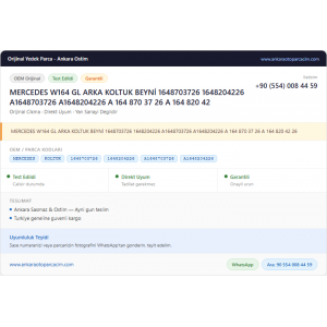 MERCEDES W164 GL ARKA KOLTUK MERCEDES W164 GL ARKA KOLTUK