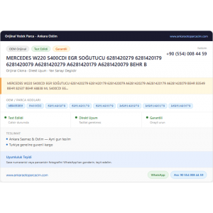 MERCEDES W220 S400CDI EGR SOĞUTUCU