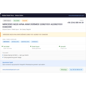 MERCEDES W220 AYNA AYAR DÜĞMESİ