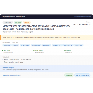 MERCEDES W221 S320CDI MOTOR BEYNİ